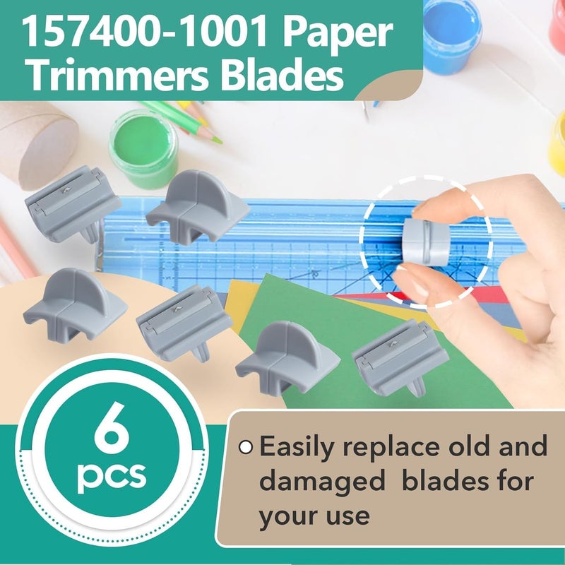 Gfdoso 6 Pcs 157400-1001 Paper Trimmers Blades Replacement for Fiskars Blades, Compatible with 12" Portable Paper Cutter Style I Blade 1968701005, Grey - Image 3